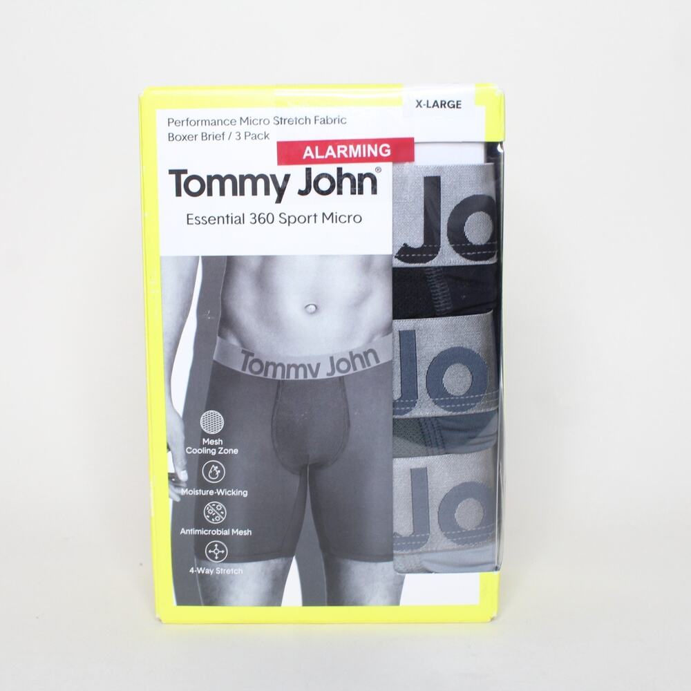 TOMMY JOHN Boxer Briefs 3-Pack Essential 360 Sport Micro XL 39-42” New